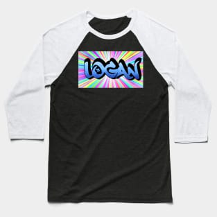 LOGAN Urban Graffiti Style Name Piece Baseball T-Shirt